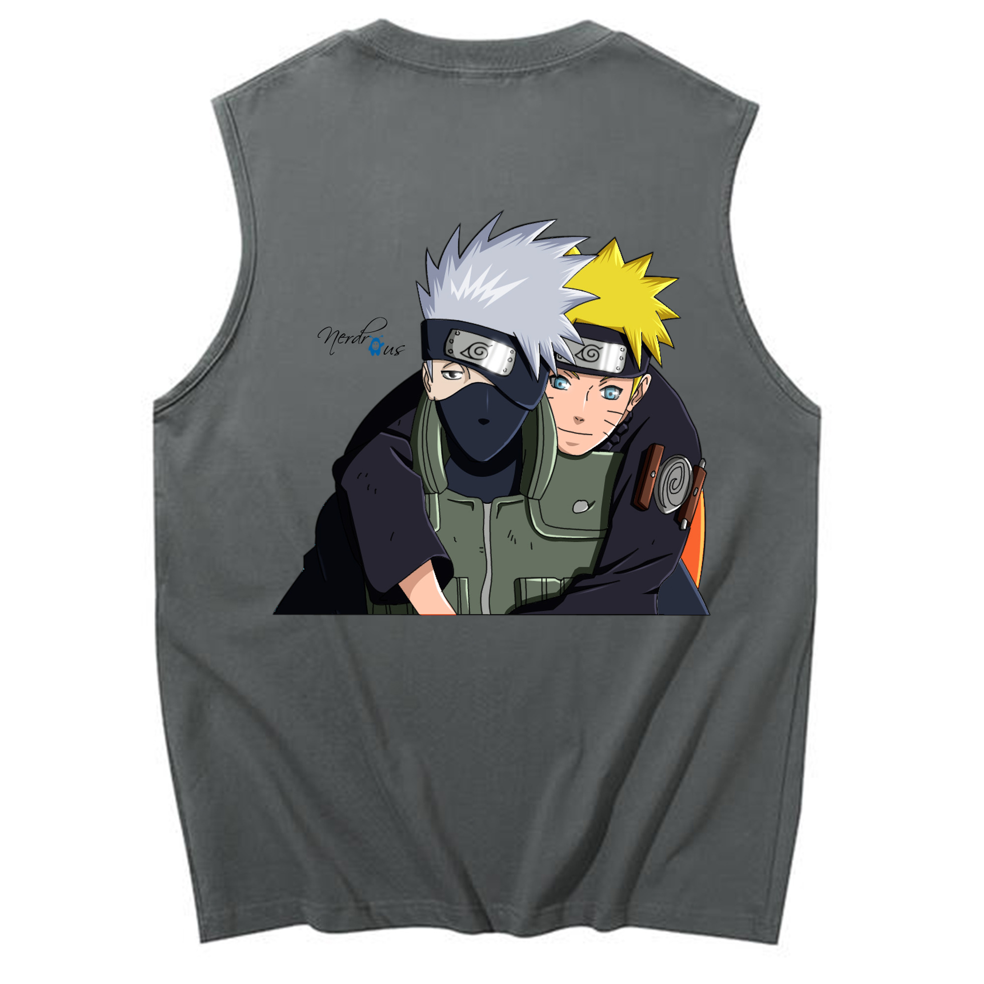 （画像用） NARUTO -ナルト- はたけ カカシ Hatake Kakashi コットン100％タンクトップ（背面プリント）